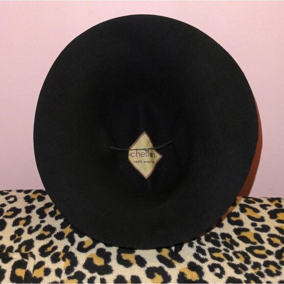 Vintage Chelton Black Wool Cloche Hat w/ Feathers bow church hat Kentucky derby main image 4